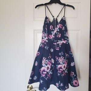 Navy floral dress